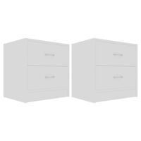 vidaXL Нощни шкафчета, 2 бр, бели, 40x30x40 см, ПДЧ