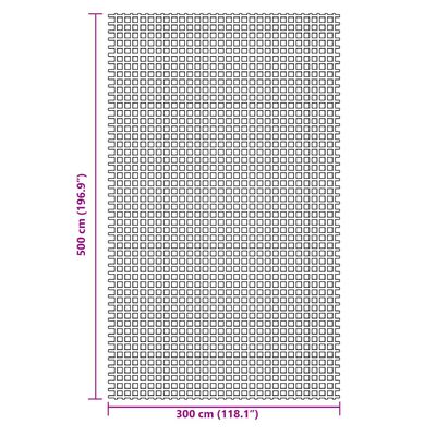 vidaXL Постелка за къмпинг, зелена, 5x3 м