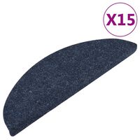 vidaXL Самозалепващи стелки за стълби, 15 бр, 56x17x3 см, сини