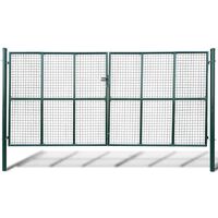 vidaXL Градинска мрежеста оградна врата, 415x225 см / 400x175 см