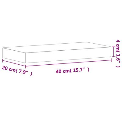 vidaXL Стенен рафт 40x20x4 см буково дърво масив