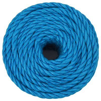 vidaXL Работно въже синьо 12 мм 50 м полипропилен