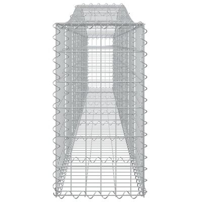 vidaXL Габионни кошници арка 5 бр 400x30x60/80 см поцинковано желязо