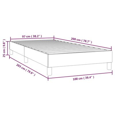 vidaXL Рамка за легло Сив 100x200 см изкуствена кожа