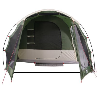 vidaXL Семейна палатка, 6-местна, зелена, водоустойчива
