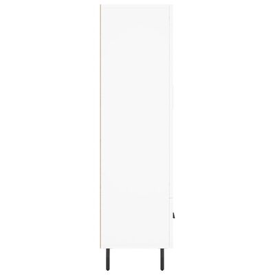 vidaXL Висок шкаф, бял, 69,5x31x115 см, инженерно дърво
