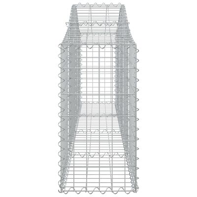 vidaXL Габионни кошници арка 9 бр 200x30x60/80 см поцинковано желязо