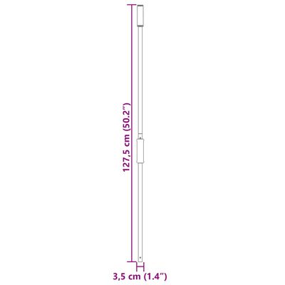 vidaXL Дръжка за вила Ø3,5x127,5 см черна стомана