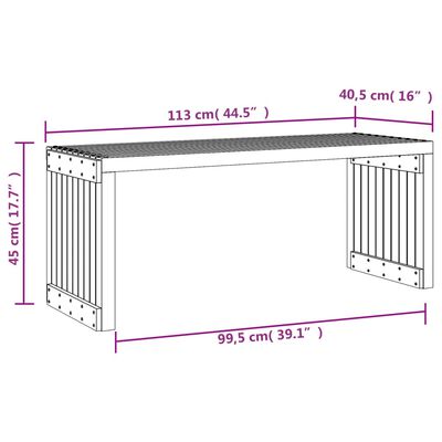 vidaXL Градинска пейка разтегателна 212,5x40,5x45 см импрегниран бор