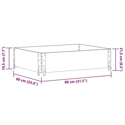 vidaXL Градинска кашпа 80x60 см борова дървесина масив