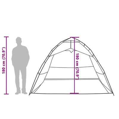 vidaXL Риболовна палатка 4-местна камуфлаж бързо освобождаване