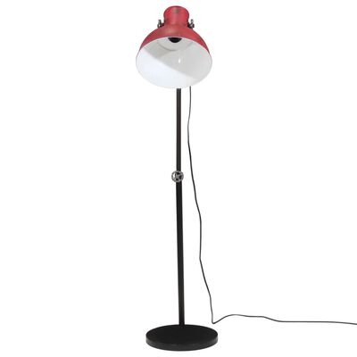 vidaXL Подова лампа 25 W винтидж състарено червено 30x30x90-150 см E27