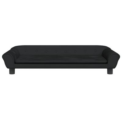 vidaXL Кучешко легло, черно, 100x50x21 см, кадифе