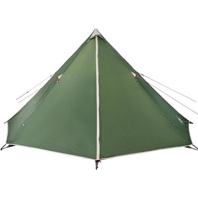 vidaXL Семейна палатка, типи, 8-местна, зелена, водоустойчива