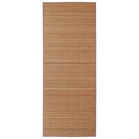 vidaXL Правоъгълен кафяв бамбуков килим 80х300 см