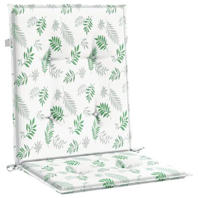 vidaXL Възглавници за стол с ниска облегалка, 6 бр, на листа, текстил