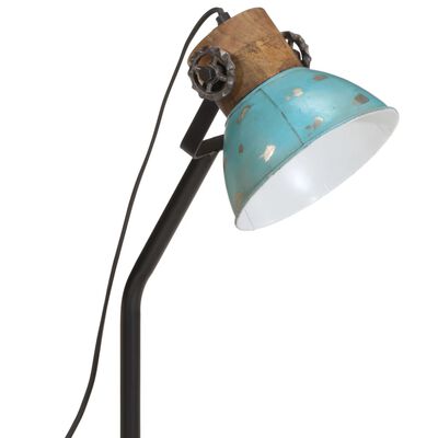 vidaXL Настолна лампа, 25 W, състарено синьо, 18x18x60 см, E27