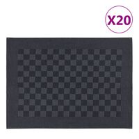 vidaXL Кухненски кърпи 20 бр черно и сиво 50x70 см памук