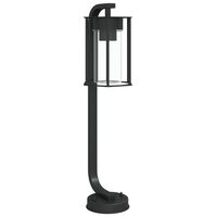 vidaXL Външна подова лампа, черна, 60 см, неръждаема стомана