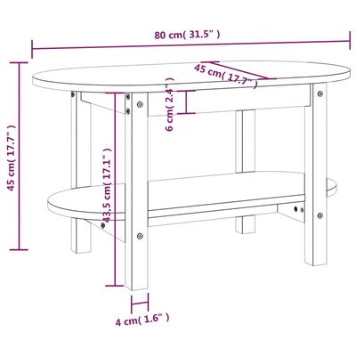 vidaXL Кафе маса, черна, 80x45x45 см, борово дърво масив