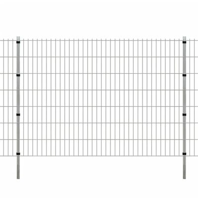 vidaXL Стълбове за ограда 10 бр сребристи 200 см поцинкована стомана