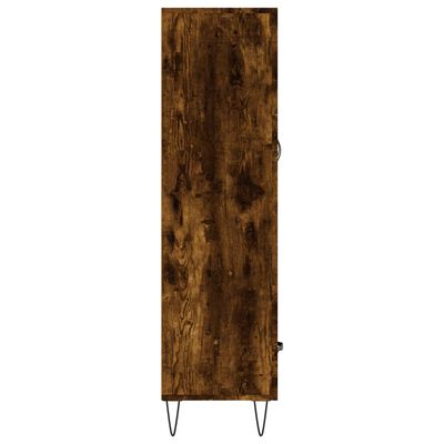 vidaXL Висок шкаф, опушен дъб, 69,5x31x115 см, инженерно дърво