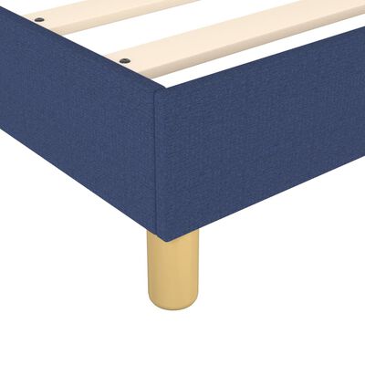 vidaXL Боксспринг легло с матрак, синьо, 200x200 см, плат