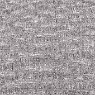 vidaXL Горна табла за легло с уши, светлосива, 203x16x78/88 см, плат