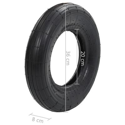 vidaXL Външна гума за ръчна количка 3.50-8 4PR каучук