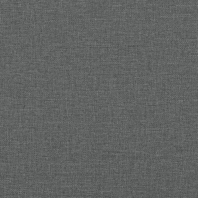 vidaXL Кресло с табуретка, тъмносиво, 60 см, текстил