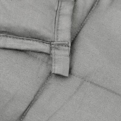 vidaXL Утежнено одеяло сиво 200x220 см 13 кг плат