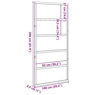 vidaXL Плъзгаща се врата 100x208 см масивно борово дърво