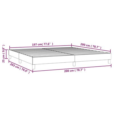 vidaXL Pамка за легло кафява 200x200 см изкуствена кожа