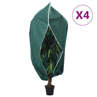 vidaXL Зимни покривала за растения с цип, 4 бр, 70 г/м², 3,14x2,5 м