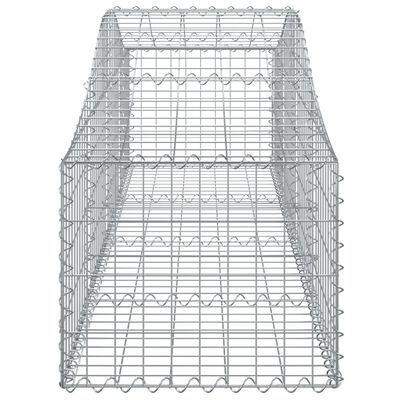 vidaXL Габионни кошници арка 4 бр 200x50x40/60 см поцинковано желязо