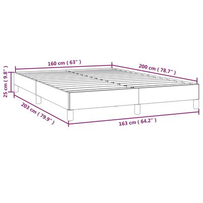 vidaXL Рамка за легло черна 160x200 см изкуствена кожа