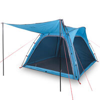 vidaXL Къмпинг палатка 4 души синя бързо освобождаване водоустойчива