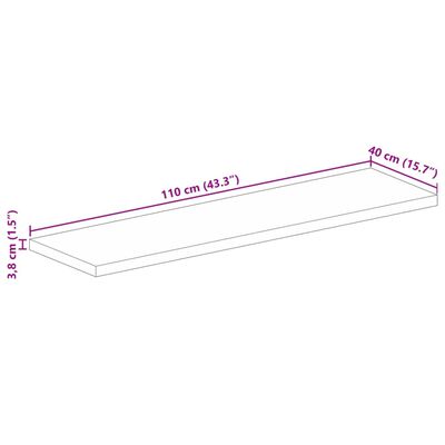 vidaXL Плот за маса 110x40x3,8 см правоъгълен регенерирано дърво масив