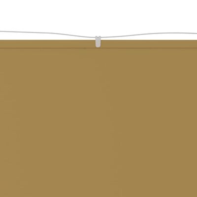 vidaXL Вертикален сенник, бежов, 60x600 см, оксфорд плат