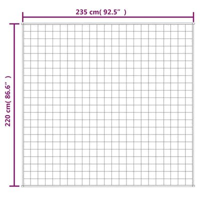 vidaXL Утежнено одеяло светлокремаво 220x235 см 11 кг плат