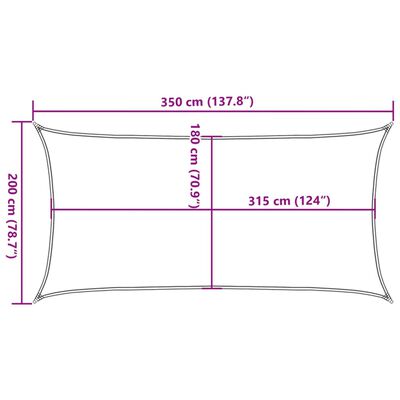 vidaXL Платно-сенник, 160 г/м², черно, 2x3,5 м, HDPE