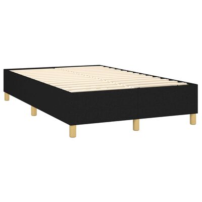 vidaXL Боксспринг легло с матрак, черно, 120x200 см, плат