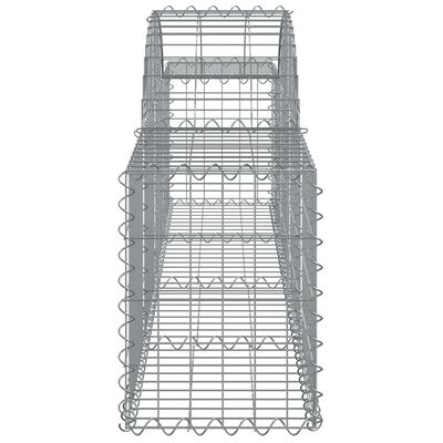 vidaXL Габионни кошници арка 7 бр 200x30x40/60 см поцинковано желязо