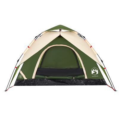 vidaXL Къмпинг палатка куполна 5-местна зелена бързо освобождаване