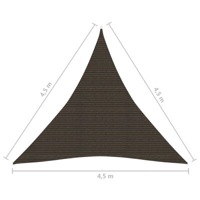 vidaXL Платно-сенник, 160 г/м², кафяво, 4,5x4,5x4,5 м, HDPE