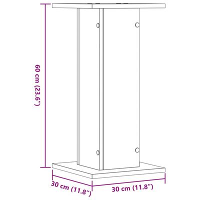 vidaXL Стойки за тонколони 2 бр кафяв дъб 30x30x60 см инженерно дърво