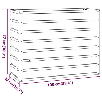 vidaXL Градинска повдигната леха ръждив 100x40x77 см кортенова стомана