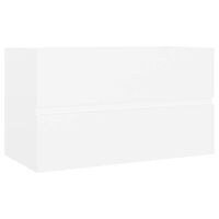vidaXL Долен шкаф за мивка, бял, 80x38,5x45 см, инженерно дърво