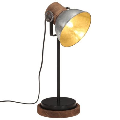 vidaXL Настолна лампа, 25 W, винтидж, сребриста, 17x17x50 см, E27