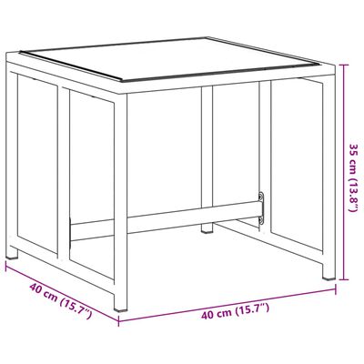 vidaXL Градински табуретки, 4 бр, черен, стомана и текстилен